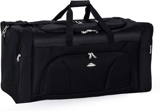 Urban London Sports Gym Bag Duffel Bag – Lightweight, Durable Outdoor Luggage Duffle Bag Holdall for Gym Climbing Sports Travel Crossfit (Black, Medium 24 Inch)