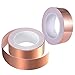 Liuer 2PCS Ruban de cuivre autocollant Feuille de cuivre pour protection contre les escargots EMI Blindage Tape cuivre Ruban adhésif pour débroussailleuse plaque de cuivre(20mm x 20M,25mm x 20M)