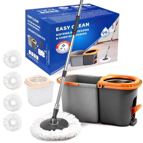 MENSHINE Spin Mop and Bucket