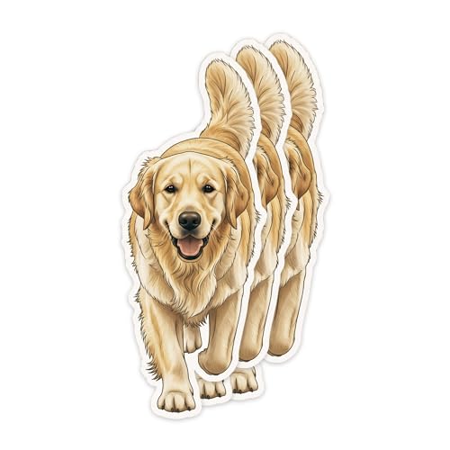 Golden Retriever Sticker Pack for Laptop, Car, Water Bottle