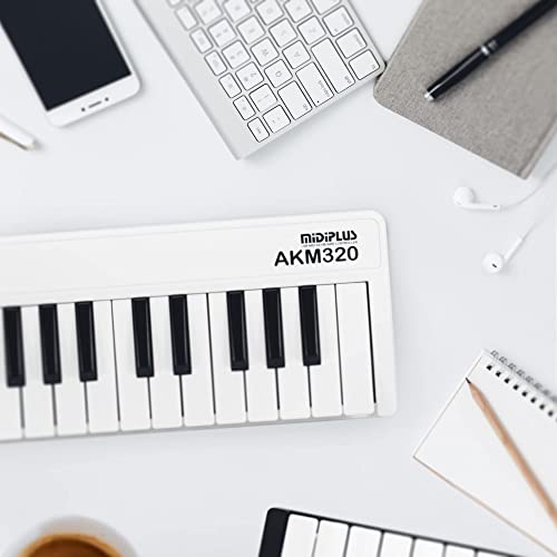 Midiplus Akm320 Usb Midi Keyboard Controller, White, 32-Key, With Cubase #TOP4