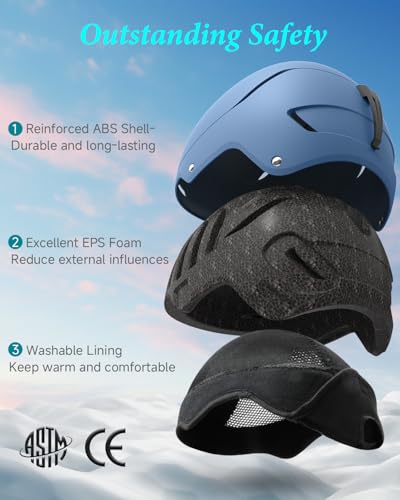 Image of Ski Helmet for Women Men, Safety Certified Snowboard Helmet with Shockproof ABS Hard Shell for Adults & Youth