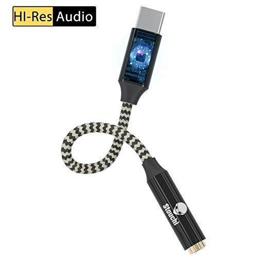 Pixel 2 USB C to 3.5mm Headphone Jack Adapter?Stouchi Nylon Braided DAC Chipset Type C to 3.5mm Audio Adapter USB C to 3.5mm with Realtek Noise Reduction Chip for Pixel 2/ XL, HTC U11, Essential ph-1