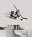 fancjj Patines Stick Puck Equipment Vinilo Tatuajes de Pared para Sala de Estar Dormitorio Decoración para el hogar Jugador de Hockey Pegatinas Arte Moderno Mural