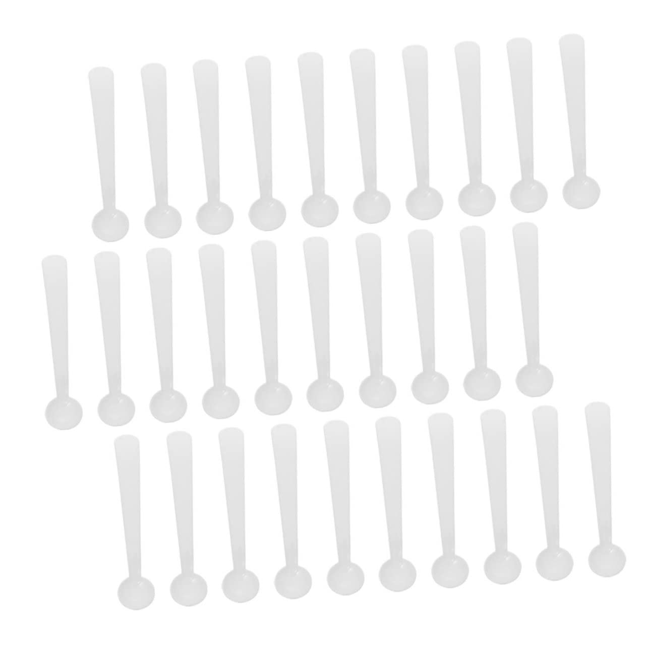 SOLUSTRE 120pcs Pp Powder Scoop Plastic Measuring Spoon for Trace and Reagents 2g Lab Scoop