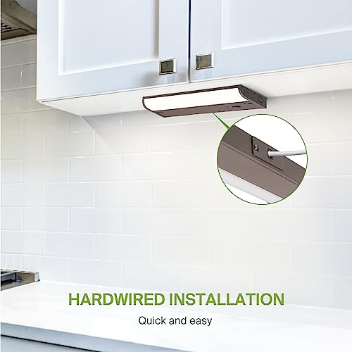 ASD LED Under Cabinet Lighting Bronze, 9 inch 3W 202 LM, Dimmable Hardwired Under Cabinet Lights for Kitchen, 3000K Soft/4000K Cool/5000K Daylight, Under Counter Light Fixtures, ETL Energy Star