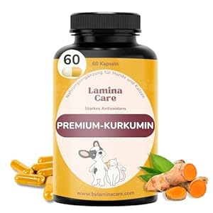 Lamina Care – Joint Tablets Dog with Turmeric, Magnesium and Piperine – 100% Natural Pain Relief for Dogs with Antioxidant Effect – Joint Care Dog for Osteoarthritis Dog (60 Capsules)
