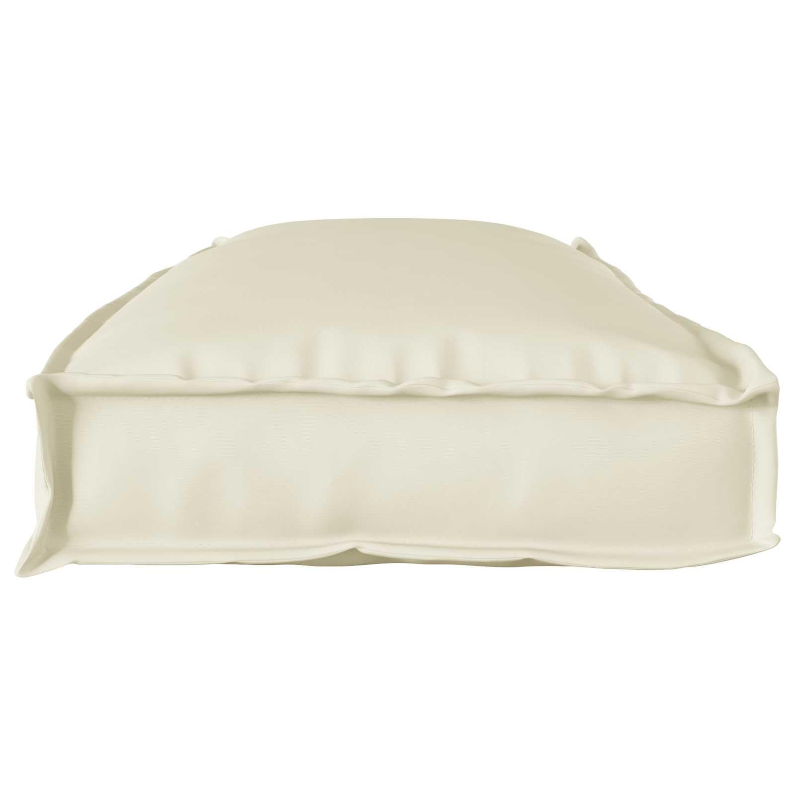 Cojín de tela Oxford crema 110 x 40 x 8 cm con relleno de polipropileno, cojín de asiento y cojín para silla de jardín, terraza, balcón, oficina y silla de ruedas, antideslizante, ergonómico