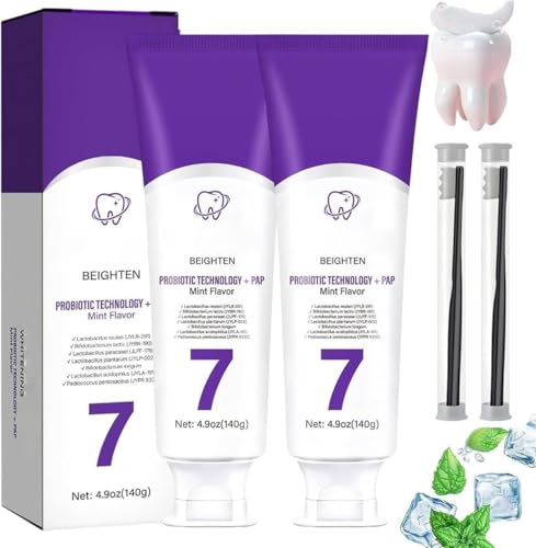 7-Pro Intensive Toothpaste, 7PRO Intense Whitening Toothpaste with 7 Probiotics for Teeth, Oral Health and Fresh Breath, Deep Cleaning, for Sensitive Teeth (2)