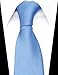 ZENXUS Solid Skinny Ties for Men, 2.5 inch Slim Sky Blue Ties Bulk for Wedding and Activities, 5-Pack
