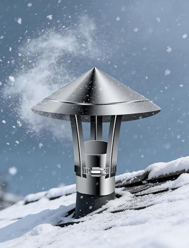 Sombrerete de acero inoxidable 304 para chimenea de 10 cm con diseño anticorrosión 8