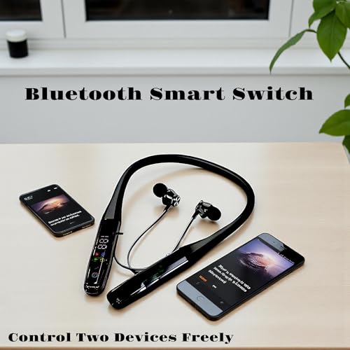 Image of iFAST IF-175 AI-Powered Voice Changer (Child /Male /Female Voice) Wireless Neckband Earphone with Digital Display, Karaoke Mode, Bluetooth 5.4, Up to 50 Hours Playtime, HD Mic | Black