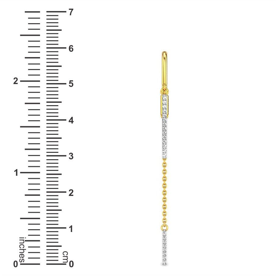 CANDERE - A KALYAN JEWELLERS COMPANY 18K BIS Hallmark Pure Yellow Gold and certified SIIJ Real Diamond sui dhaga Earring for Womens with Thread closure - Image 4