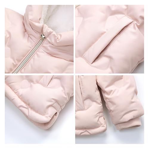 Rokka&Rolla Baby Toddler Girls' Water-Resistant Sherpa Fleece Lined Puffer Jacket Winter Coat4
