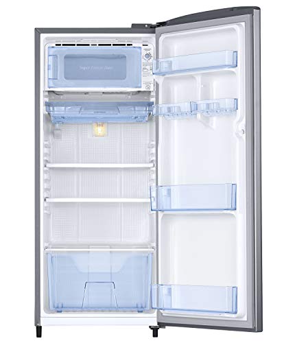 Image of Samsung 192 L 2 Star Direct Cool Standard Single Door Refrigerator Appliance (RR20A1Y1BS8 /HL, Elegant Inox, Silver, 2022 Model)