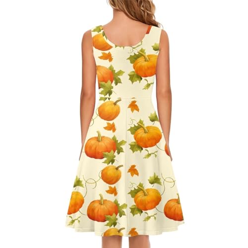 Image of TOADDITDO Womens Summer Sleeveless Tank Dress with 2 Side Pockets XS-4XL Plus Size