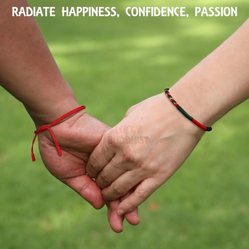 LUCKY BUDDHIST Handmade Bracelet + Buddhist Gift! Tibetan Good Luck String Armband. for Women, Men, Teens. Adjustable Size! Friendship Present. Handcrafted Rope Woven Chakra Wristband - Image 8