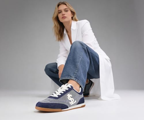 Image of LOUIS STITCH Women's Casual Lightweight Sneakers | Ortholite Cushioned Comfort | Dual-Color TPR Sole | Lightweight & Comfortable Casual Lace-Up Shoes | LSD-SNK-NBL & DNM