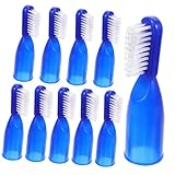 MAGICLULU 10stücke Mini Finger-zahnbürsten Tragbare Weiche Borsten Kompakt Leichte Oralhygiene Für Gefängnis Klinik Reise Sicher Praktische Zahnpflege Zubehör