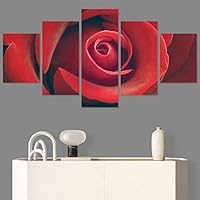 SIGNWIN 5 Panel Canvas Wall Art Botanical Chic Closeup Expressive Multicolor Photography Realism Ultra for Home Decorations Ready to Hang - 60