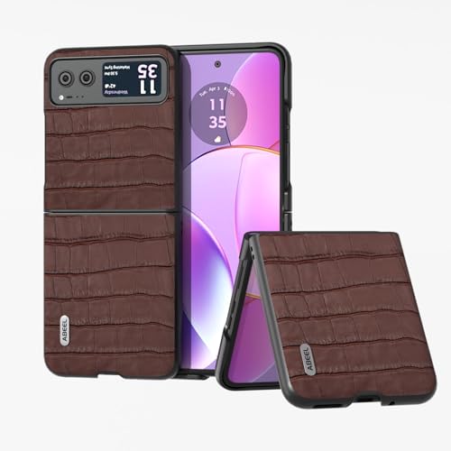 �{�v�P�[�X Motorola Razr 40 �d�b�P�[�X�ƌ݊�������A�t�@�b�V�������U�[�d�b�o�b�N�J�o�[�ی�d�b�P�[�X �X�����P�[�X �����h�~�J�o�[ �ƌ݊�������(Coffee)
