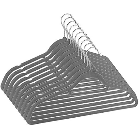 Homewit 10 Stück Kleiderbügel Samt platzsparende kleiderbügel Clothes Hanger Wäschebügel Anzugbügel Cover