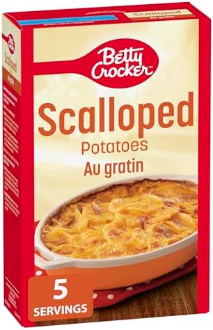 Betty Crocker Au Gratin Scalloped Potatoes, 141 Grams package of Scalloped Potatoes