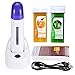 iMeshbeanÂ® Depilatory Roll on Wax Heater Roller Warmer Cartridge Strips Hair Removal Kit USA (Aloe & Honey Wax & 100 Paper)