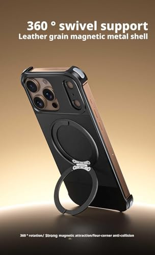 Étui iPhone 16 Pro Max cuir noir magnétique anti-rayures sans bord