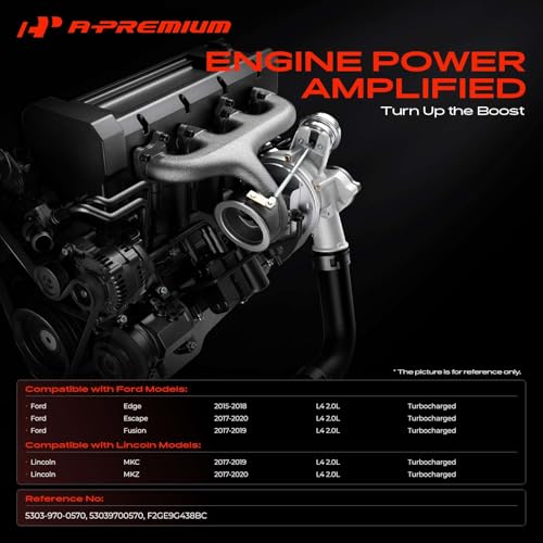 A-Premium K03 Complete Turbocharger Turbo Kit with Gasket Compatible with Ford & Lincoln Models - Escape 2017-2020, Fusion 2017-2019, Edge 2015-2018, MKZ 2017-2020, MKC 2017-2019, 2.0L - F2GE9G438BC by A-Premium - Used condition - Image 2
