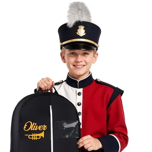 Personalized Garment bag for Hanging Clothes -Custom Name Marching Band Breathable Black Uniform Bags With 2 Mesh Pockets for Band Uniforms, Performance Attire, Custom Cover Bag with Carry Handles