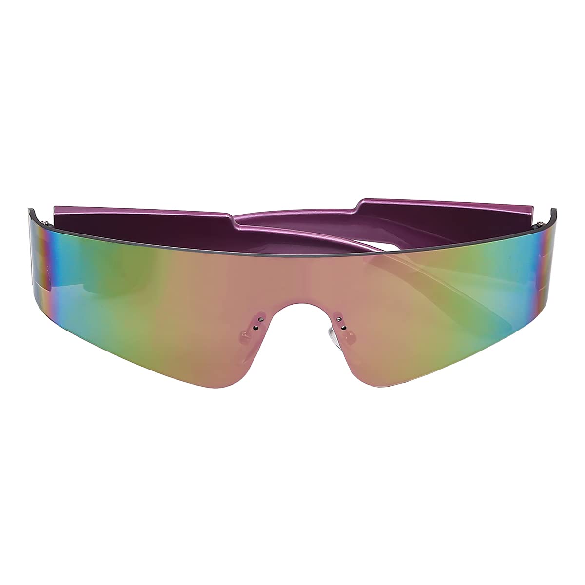 CENPEK 1 PCS Futuristic Sunglasses for Cosplay Slim Cyclops Adult Party, Pink - Image 3