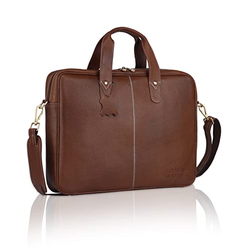 DORPER MONEY HILL Office Leather Bag For Men Office Use Professional Briefcase 16 inch Laptop Messenger Bag For Men With Trolley Strap Best For MacBook LB78-M (B0BP7TFLGN) Amazon Price History, Amazon Price Tracker