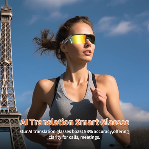 Image of Bluetooth Smart Glasses with Speakers, Cycling Sunglasses for Men Women