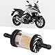 Inline-Kraftstofffilter, 6 mm Durchmesser Motorrad Carving ABS Hitzebeständiger Motorrad-Kraftstoff-Benzinfilter (schwarz)