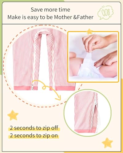 Image of weVSwe Baby Girl Toddler UPF 50+ Rash Guard Swimsuit Sun Protection Beachwear Zipper Bathing Suit 0-3 Years
