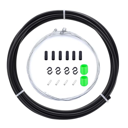 Kit Cable Freno Bicicleta, Cable De Desviador Para Bicicleta, Kit De Carcasa De Cable De Cambio De Bicicleta, Conjunto De Caja De Cable De Desviador para Bicicleta de Carretera de Montaña MTB (Negro)