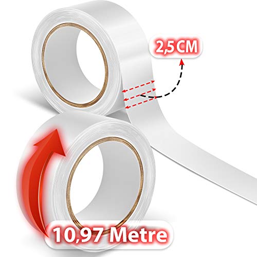 Image of 3m Clear 1522 Tape 1 inch X 12 Yard = Double Side Adhesive