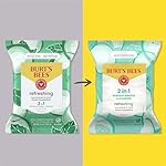 Burt’s Bees Refreshing Cucumber & Mint Facial Towelettes, 100% Plant Based Cloths; 99% Natural Origin; Removes Makeup and Cleanses; No Need to Rinse (Package May Vary) - Image 2