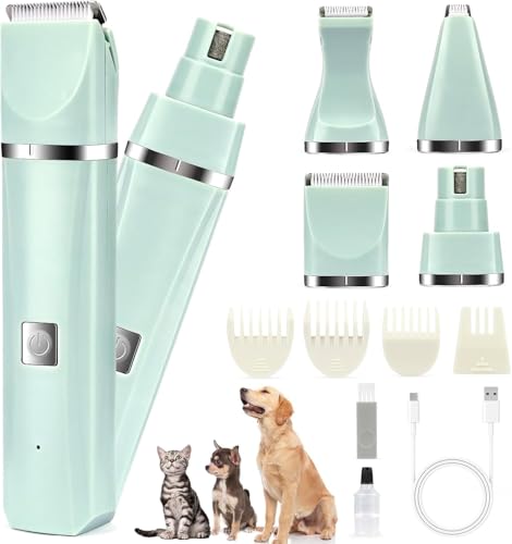 Maquina de Tosar Pet, Cortador de Cabelo Elétrico 4 em 1 para Animais de Estimação, Adequado para ga