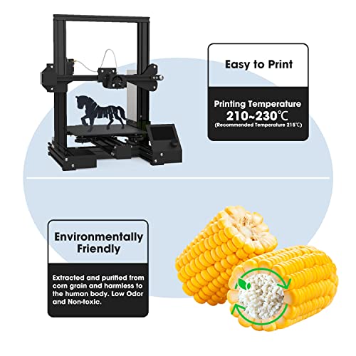 Image of 3DHoJor PLA Pro (PLA+) Filament 1.75mm 3D Printing Filament Bundle 1kg*2 (4.4lbs) Dimensional Accuracy + /- 0.03 mm-2 Pack Black+Cold White