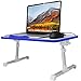 Produktbild Verstellbarer Laptop Ständer (Mit MacBook Kompatibel & Alle Notebooks) mitnehmbarer Nachtisch, Faltbarer Sofa Frühstückstisch Tablett - Notebook Ständer Halter Halterung in Blau