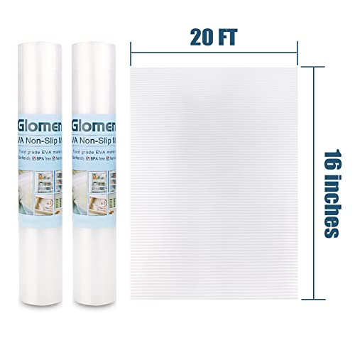 Image of Shelf Liner, Non-Slip Cabinet Liner, Washable Oil-Proof for Kitchen Cabinet, Shelves, Refrigerator, Storage, Desks, 16 Inches x 20 FT, Non Adhesive Drawers Liner (16 Inches x 20 FT x 2 Rolls)