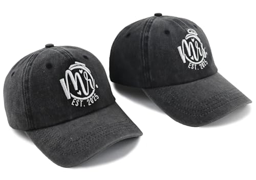 Image of 2025 Wedding Gifts for Bride Groom, Couples Her Wifey Mr Mrs Engagement, Honeymoon Outfits Essentials Baseball Cap for Bridal Gift Black