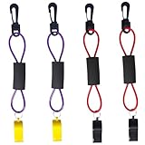 FWKAILEPING 4 Pack Boat Whistles with Lanyard， Safety Whistles for Coast Guard Marine Camping Hiking Hunting Fishing Emergency Rescue Signal Accessories Kayaking Camping Rescue Signal Two Colors