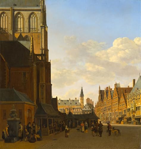 Peinture affiche Berckheyde Haarlem 60x90cm pour un salon élégant