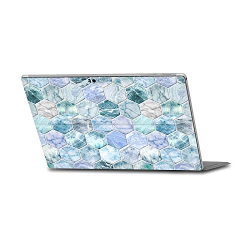 Peau vinyle Surface Pro 4/5/6 ajustée contre les rayures style marbre bleu