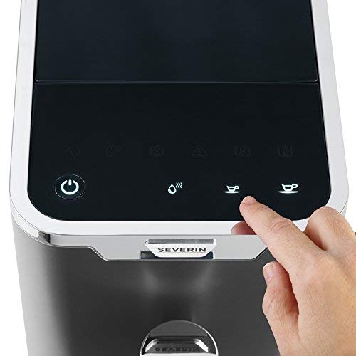 Severin KA 8090 Superautomática con Molinillo integrado, Modo Eco, 1350 W, Gris-metalizado/negro - Imagen 4
