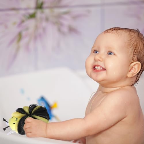 Esponjas de baño para niños de malla suave que genera espuma abundante 7
