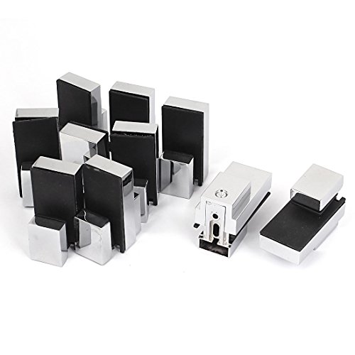 Aexit 5mm Thickness Clamps Stainless Steel Glass Shelf Clip Clamp Support Hand-Screw Clamps Bracket 10pcs